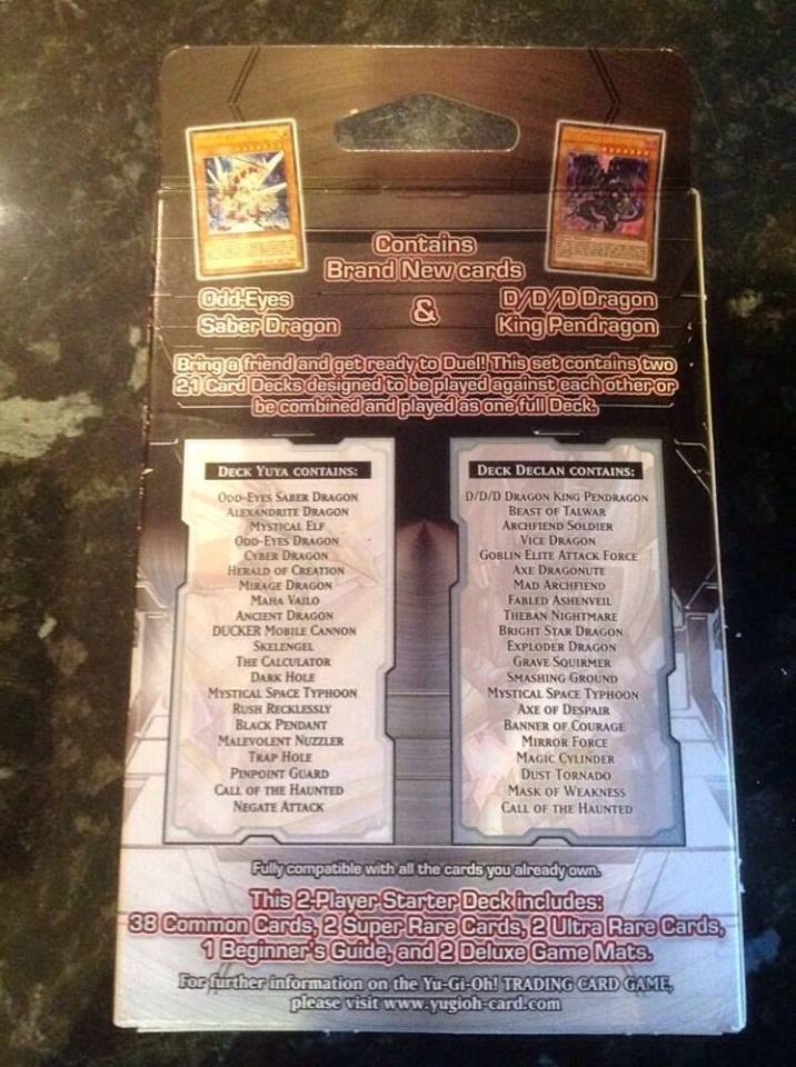 Starter Deck Yuya e Declan la lista delle carte.
